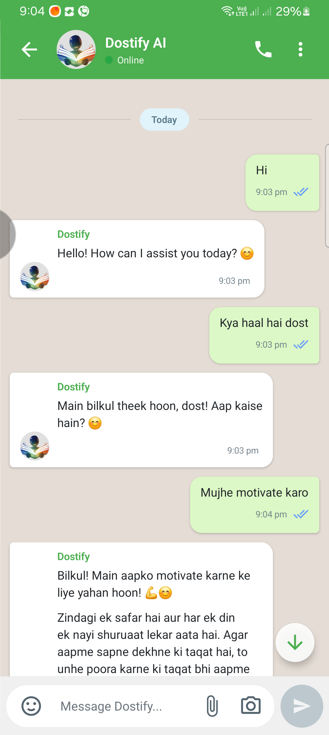Dostify App Feature Screen